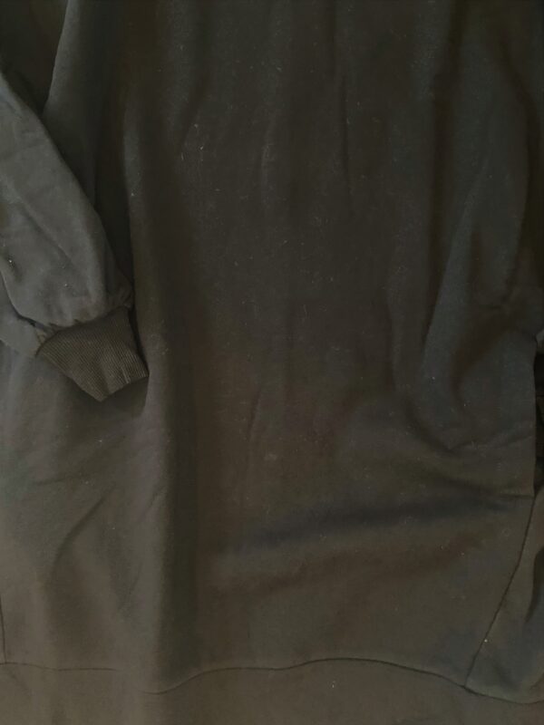 Black V-neck Long Sweatshirt - Image 2