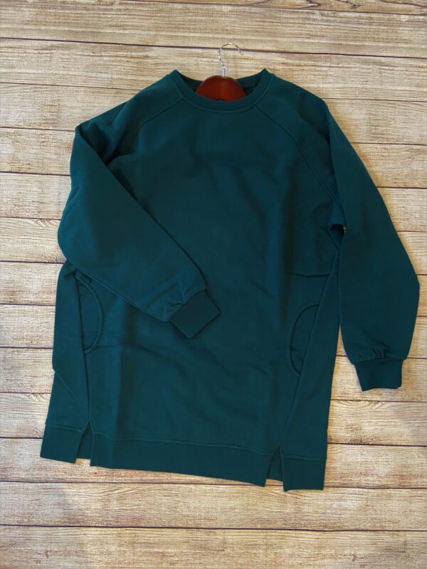 Hunter Green Round Neck Long Sweatshirt