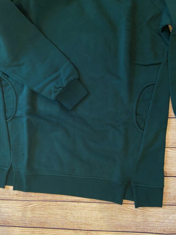 Hunter Green Round Neck Long Sweatshirt - Image 3
